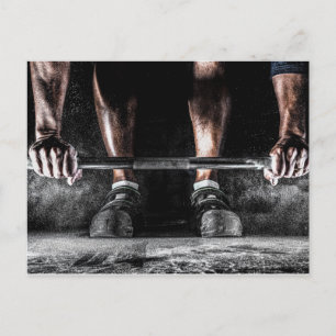 Fitness Gewichtheffen Gym Workout Briefkaart