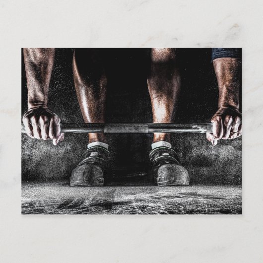 Fitness Gewichtheffen Gym Workout Briefkaart (Voorkant)