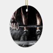 Fitness Gewichtheffen Gym Workout Keramisch Ornament (Rechts)