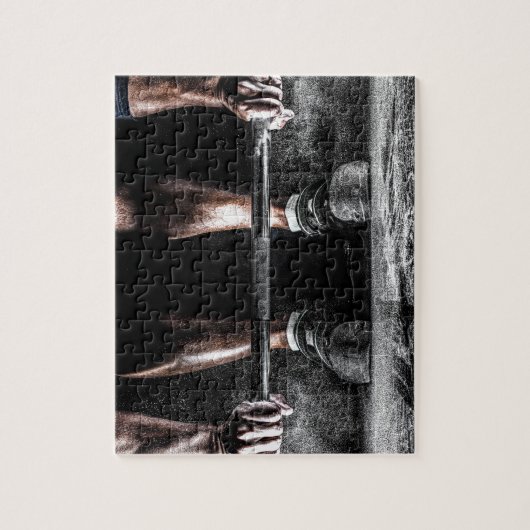 Fitness Gewichtheffen Gym Workout Legpuzzel (Verticaal)