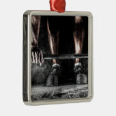 Fitness Gewichtheffen Gym Workout Metalen Ornament (Rechts)