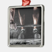 Fitness Gewichtheffen Gym Workout Metalen Ornament (Links)