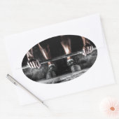 Fitness Gewichtheffen Gym Workout Ovale Sticker (Envelop)