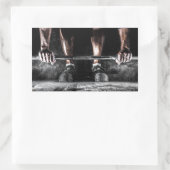 Fitness Gewichtheffen Gym Workout Rechthoekige Sticker (Tas)