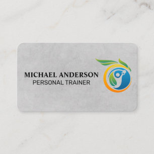 Fitness Gezondheid Workout Logo Gym Visitekaartje