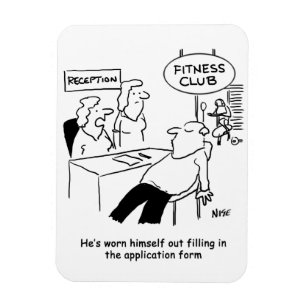 Fitness Gezondheidsclub Cartoon Magneet