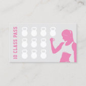 Fitness Girl 10 Class Pass Pink Loyalty (Voorkant)