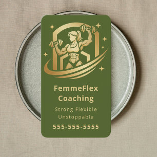 Fitness Girl Personal Trainer Fitness Coaching Visitekaartje