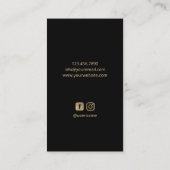 Fitness Girl Personal Trainer Gold Glitter Visitekaartje (Achterkant)