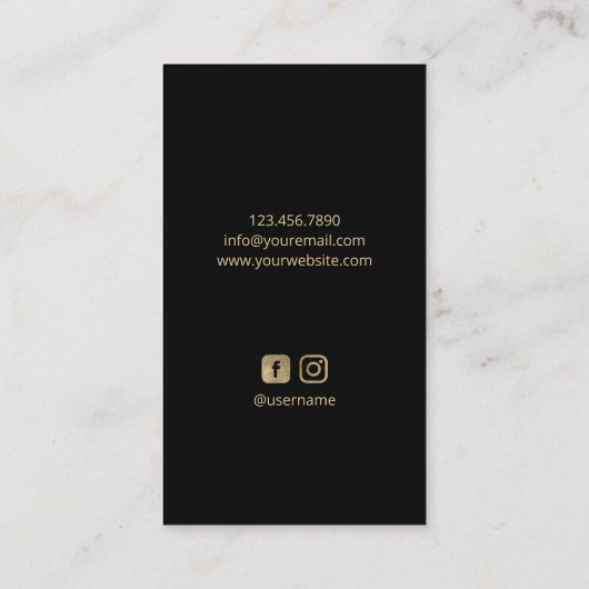 Fitness Girl Personal Trainer Gold Glitter Visitekaartje (Achterkant)