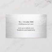 Fitness Girl Personal Trainer Modern Silver Visitekaartje (Achterkant)