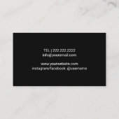 Fitness Girl Personal Trainer Professional Foto Visitekaartje (Achterkant)