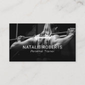 Fitness Girl Personal Trainer Professional Foto Visitekaartje (Voorkant)