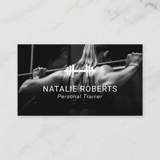 Fitness Girl Personal Trainer Professional Foto Visitekaartje (Voorkant)