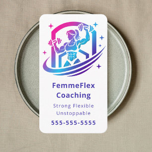 Fitness Girl Persoonlijke Trainer Online Fitness C Visitekaartje