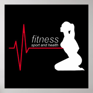 Fitness girl poster