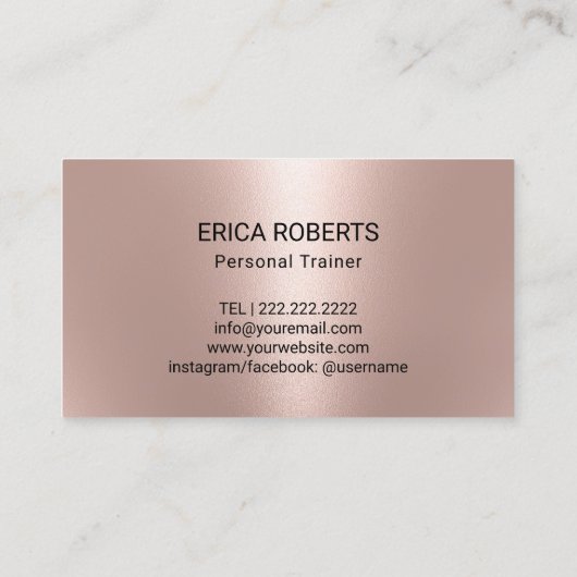 Fitness Girl Roos Gold 10-klasse pass Loyalty (Achterkant)