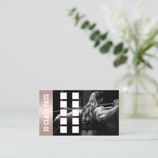 Fitness Girl Roos Gold 10-klasse pass Loyalty (Staand voorkant)