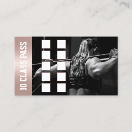 Fitness Girl Roos Gold 10-klasse pass Loyalty (Voorkant)