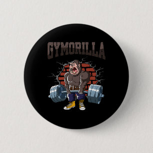 Fitness Gorilla Gymorilla Deadlift Workout Trainin Ronde Button 5,7 Cm