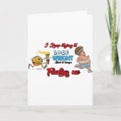 Fitness Grappig Cartoon Ontwerp Kaart (Voorkant)