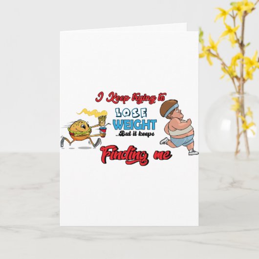 Fitness Grappig Cartoon Ontwerp Kaart (Gele Bloem)