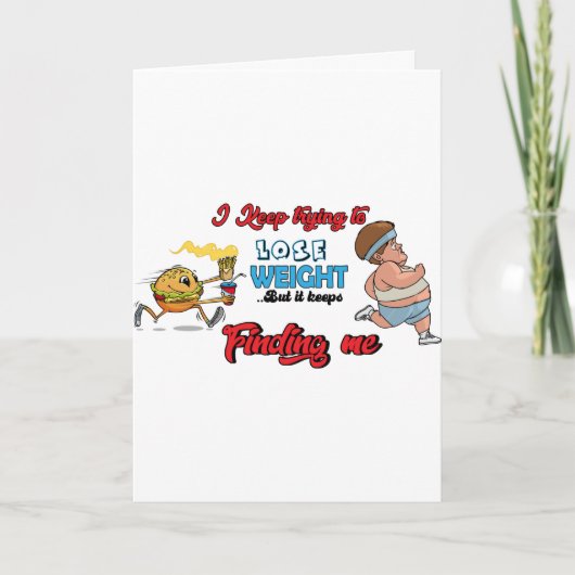 Fitness Grappig Cartoonontwerp Kaart (Voorkant)