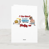 Fitness Grappige Cartoon Ontwerp Kaart (Achterkant)