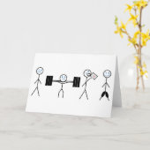 Fitness, gym, bodybuilding, workout grappige kaart (Gele Bloem)