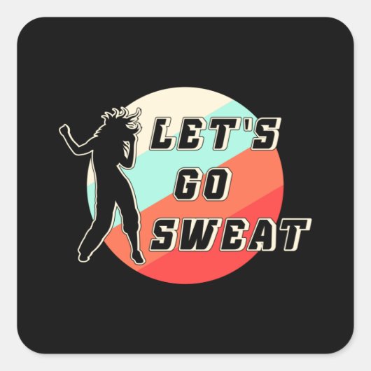 Fitness Gym Dans Dansende Workout Sport Gift Idee Vierkante Sticker (Voorkant)
