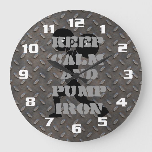FITNESS GYM EN WORKING MOTIVATIE GROTE KLOK (Voorkant)