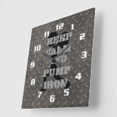 FITNESS GYM EN WORKING MOTIVATIE VIERKANTE KLOK (Hoek)