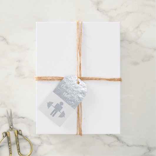 Fitness Gym Event Personal Trainer Barbell Cadeaulabels (Met Koord)