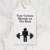 Fitness Gym Event Personal Trainer Barbell Cadeaulabels (Achterkant)