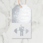 Fitness Gym Event Personal Trainer Barbell Cadeaulabels (Voorkant)