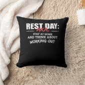 Fitness Gym Funny Quote Rest Day Kussen (Deken)