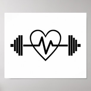 FITNESS GYM IS HET LEVEN POSTER