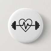 FITNESS GYM IS HET LEVEN RONDE BUTTON 5,7 CM (Voorkant)