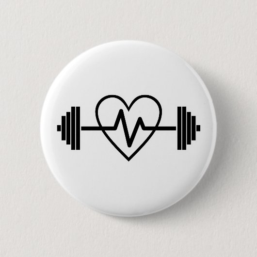 FITNESS GYM IS HET LEVEN RONDE BUTTON 5,7 CM (Voorkant)