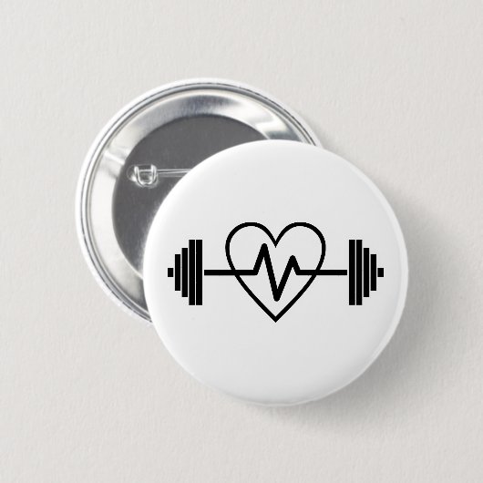 FITNESS GYM IS HET LEVEN RONDE BUTTON 5,7 CM (Voorkant /achterkant)
