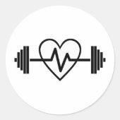 FITNESS GYM IS HET LEVEN RONDE STICKER (Voorkant)
