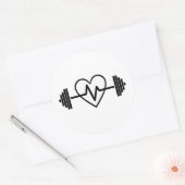 FITNESS GYM IS HET LEVEN RONDE STICKER (Envelop)
