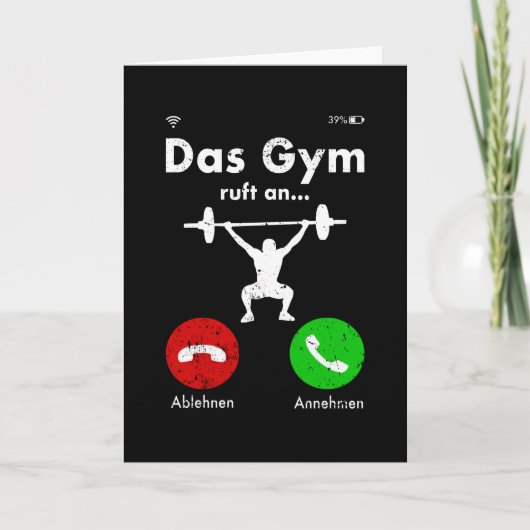 Fitness Gym Lifting Quote Funny Gift Kaart (Voorkant)
