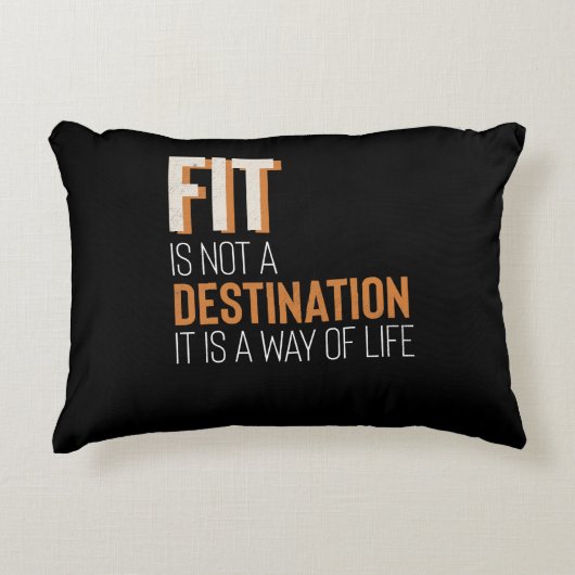 fitness Gym Motivation Fit is een manier van leven Accent Kussen (Voorkant)