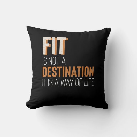 fitness Gym Motivation Fit is een manier van leven Kussen (Voorkant)