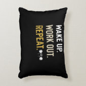 Fitness Gym Motivation Wake Up Work Out Repeteren Accent Kussen (Voorkant(Verticaal))