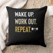 Fitness Gym Motivation Wake Up Work Out Repeteren Kussen (Deken)