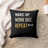 Fitness Gym Motivation Wake Up Work Out Repeteren Kussen (Deken)