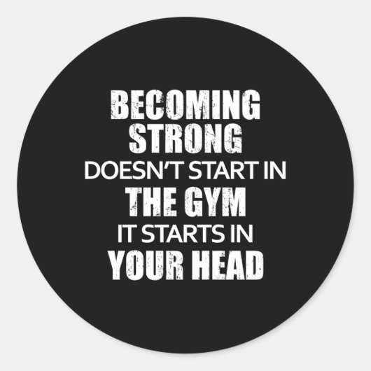 Fitness Gym Oefening Sport Workout Grappig geschen Ronde Sticker (Voorkant)