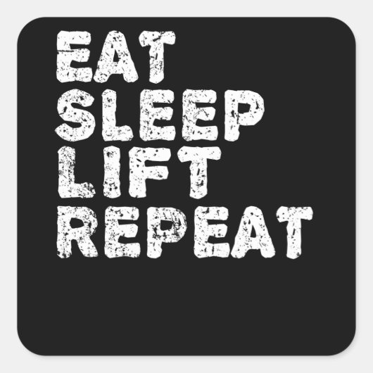 Fitness Gym Opheffen Quote Grappig cadeau Vierkante Sticker (Voorkant)